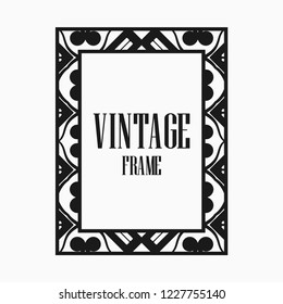 Art deco vintage frame design. Vector illustration