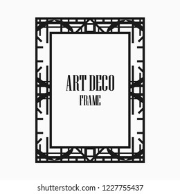 Art deco vintage frame design. Vector illustration