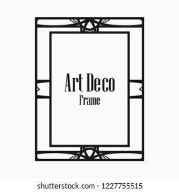 Art deco vintage frame design. Vector illustration
