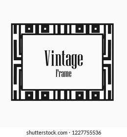Art deco vintage frame design. Vector illustration