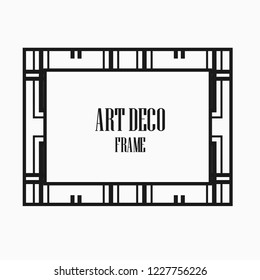 Art deco vintage frame design. Vector illustration