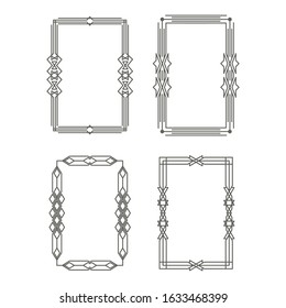 Art Deco vintage frames. The borders. Vector graphics