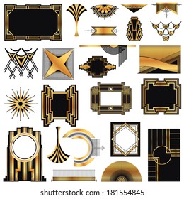 Art Deco Vintage Frames And Design Elements - With Place For Your Text - In Vector