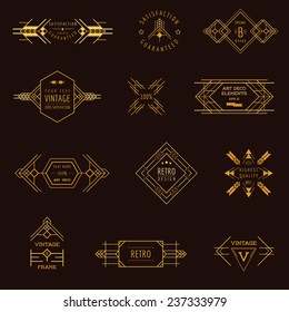 Art Deco Vintage Frames and Design Elements - in vector