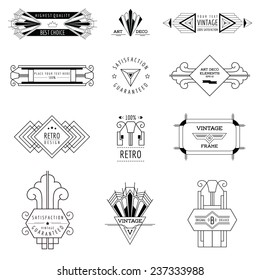 Art Deco Vintage Frames and Design Elements - in vector