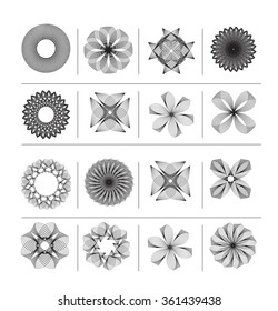 Art Deco Vintage frames, geometric shapes and design element