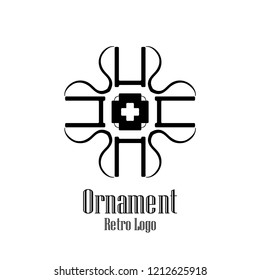 Art deco vintage logo design. Vector illustration