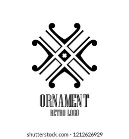 Art deco vintage logo design. Vector illustration
