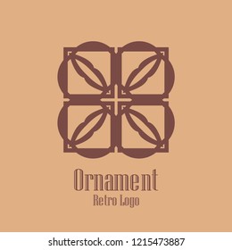Art deco vintage logo design. Vector illustration