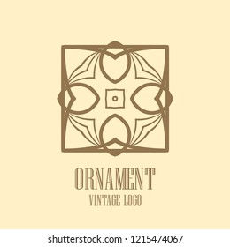 Art deco vintage logo design. Vector illustration