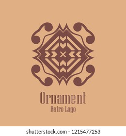 Art deco vintage logo design. Vector illustration