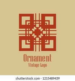 Art deco vintage logo design. Vector illustration