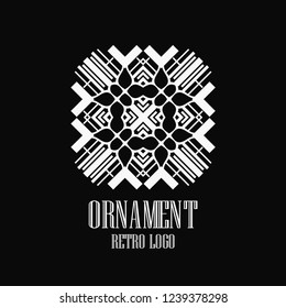Art deco vintage logo design. Vector illustration