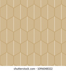 Art deco, vintage, retro  pattern. (white and beige). Vector art.