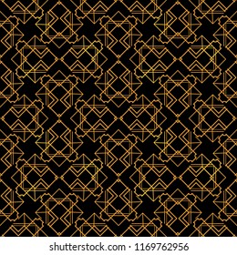 Art deco vintage seamless pattern. 1920's style. Retro party motifs.