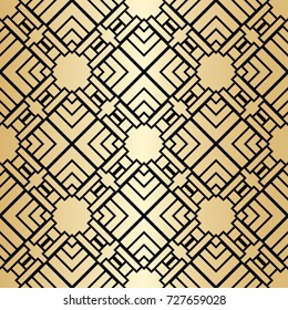 Art deco vintage seamless pattern. Template for design. Vector illustration eps10