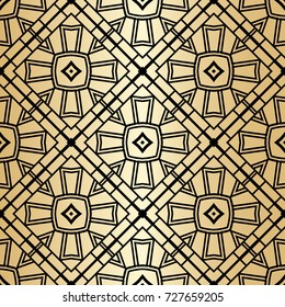 Art deco vintage seamless pattern. Template for design. Vector illustration eps10