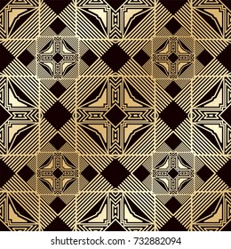 Art deco vintage seamless pattern. Template for design. Vector illustration eps10