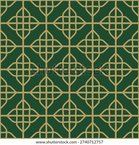 art deco vintage seamless pattern. retro geometric design Traditional Islamic pattern in gold. Arabic gold frame, mosque arch isolated on black background. Muslim architectural design elements, silhouette of Moroccan border or gate. Ramadan Kareem. eps 10