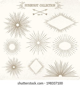 Art Deco Vintage sun burst frames and design elements for your design. Great for retro style projects. Vector