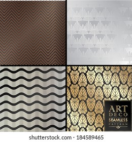 Art Deco vintage wallpaper pattern can be used for invitation, congratulation