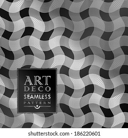 Art Deco vintage wallpaper pattern can be used for invitation, congratulation