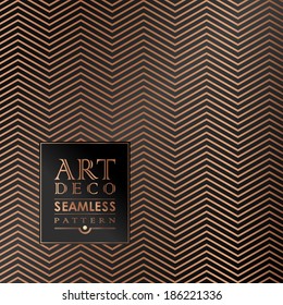 Art Deco vintage wallpaper pattern can be used for invitation, congratulation