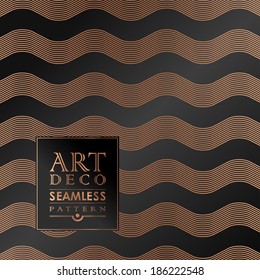 Art Deco vintage wallpaper pattern can be used for invitation, congratulation