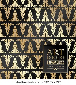 Art Deco vintage wallpaper pattern can be used for invitation, congratulation
