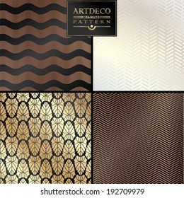 Art Deco vintage wallpaper pattern can be used for invitation, congratulation