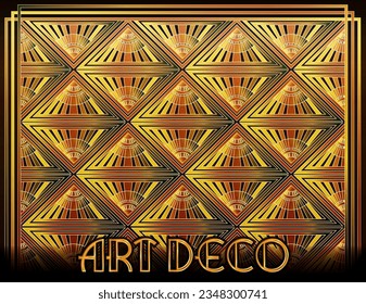 Art deco vip wallpaper, vector illustration