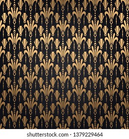 black and gold art deco rug