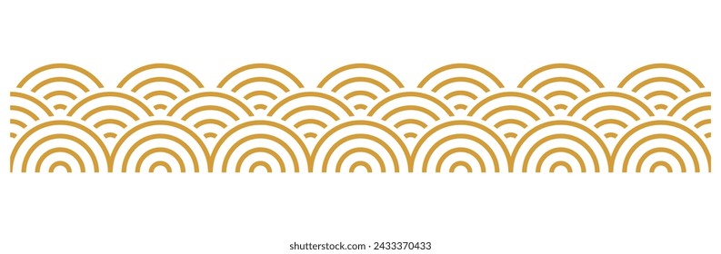 Art Deco Wave Border Vector Illustration