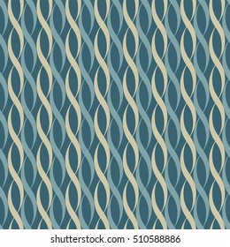 Art deco wavy pattern blue