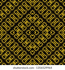 art deco wavy stripped line pattern yellow black