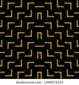 Art deco yellow line border pattern ready for print