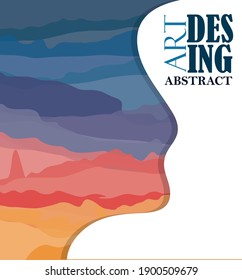 art design abstract, texture with liquid paint banner layout vector illustration