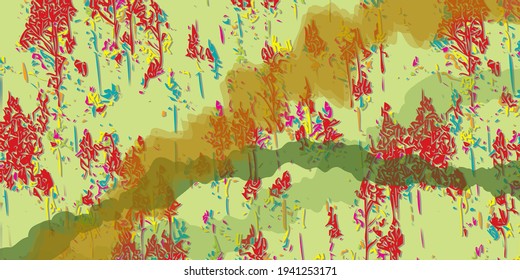 art design abstract-forest fire-Abstract background-vectors art patterns and illustrations-Design with place for your content, print, publishing