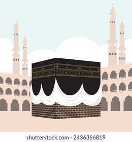 Art design of Al Kaaba Mosque in Mecca.