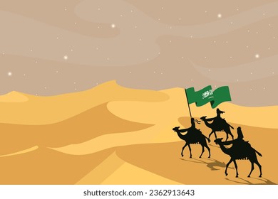 art design of Flag Day of Saudi Arabia 