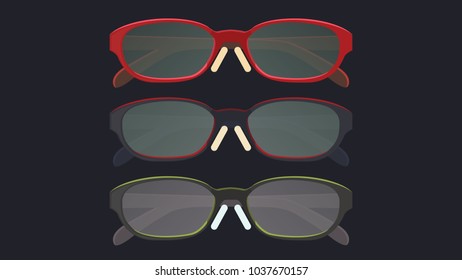 art design flat glasses