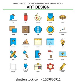 Art Design Flat Line Icon Set - Business Concept Icons Design