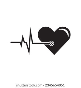 Art design health heartbeat medical pulse vector template