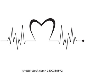 Art design health medical heartbeat pulse vector template