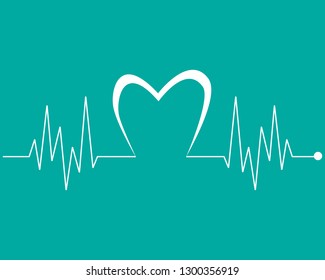 Art design health medical heartbeat pulse vector template