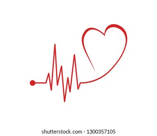 Art design health medical heartbeat pulse vector template