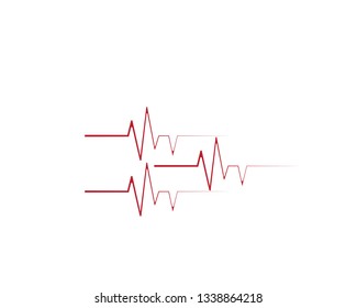Art design health medical heartbeat pulse - Vector
