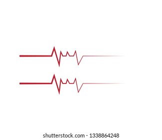 Art design health medical heartbeat pulse - Vector
