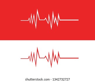 Art design health medical heartbeat pulse vector template