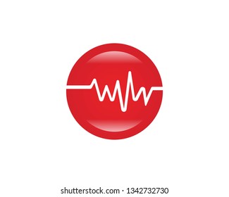 Art design health medical heartbeat pulse vector template